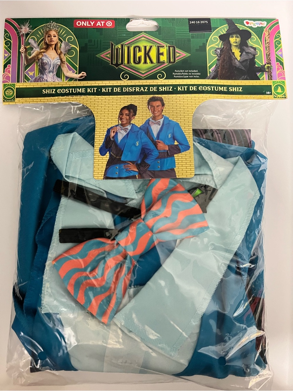 Wicked Shiz Costume Kit - jacket top and bow tie NEW Halloween unisex
